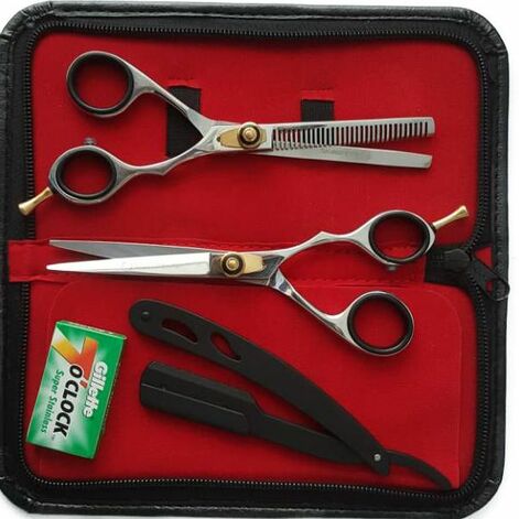 Professional Barber Hair Cutting And Thinning Set