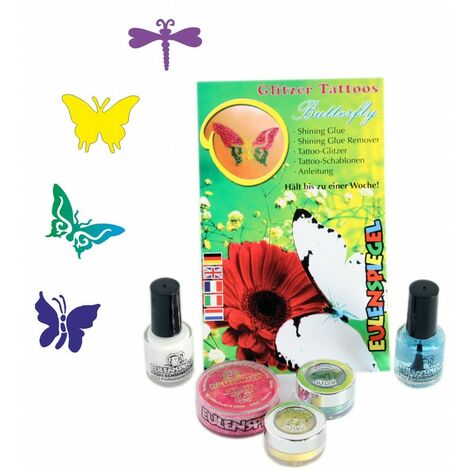 Eulenspiegel Glitter Tattoo Set - Butterfly