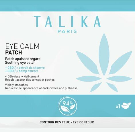 Talika Eye Calm Patch Soothing with CBD and Hemp Extract Silmaplaastrid kanepiseemneõli ja CBD