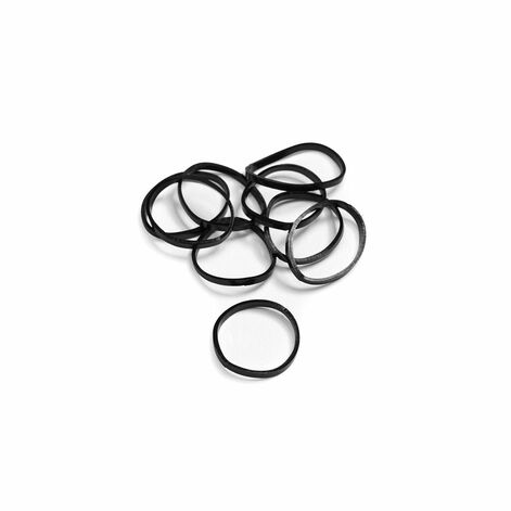 Mini Black, Clear Rubber Bands