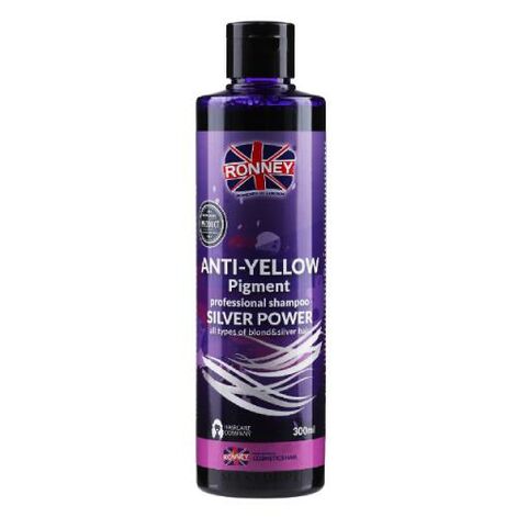 Ronney Silver Power Anti-Yellow Pigment Shampoo, Šampoon Blondidele Juustele