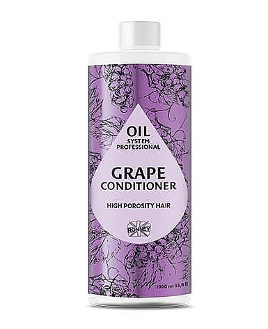 Ronney Professional Oil System High Porosity Grape Hair Conditioner, Kondicionieris augstas porainības matiem