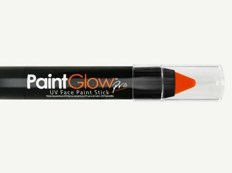 PaintGlow UV Face & Body Paint Stick, Uv Näo- Ja Kehamaalingupliiats Orange
