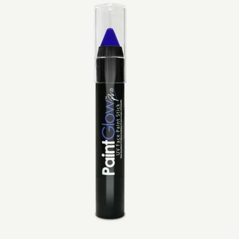 PaintGlow UV Face & Body Paint Stick, Uv Näo- Ja Kehamaalingupliiats Blue