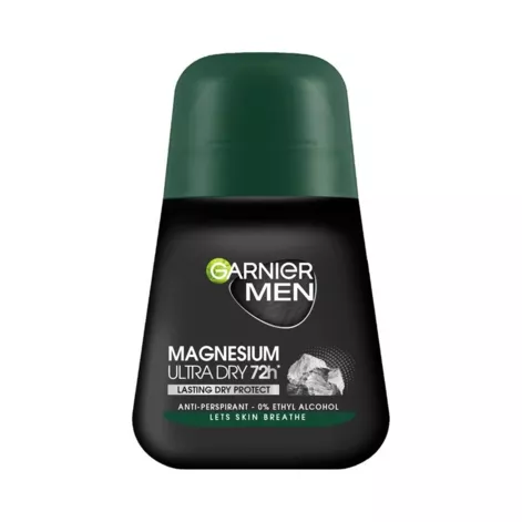 Garnier Men Magnesium Ultra Dry 72H Lasting Dry Protect, Rulladeodorantti magnesiumilla