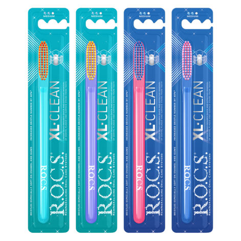 R.O.C.S. XL-Clean Toothbrush Medium, Vidēja zobu birste