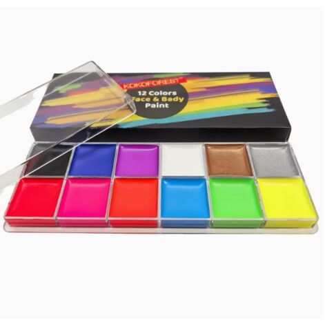 Oil Based Professional Body & Face Painting Palette, Öljypohjainen Ammattimainen Vartalo- Ja Kasvomaalauspaletti