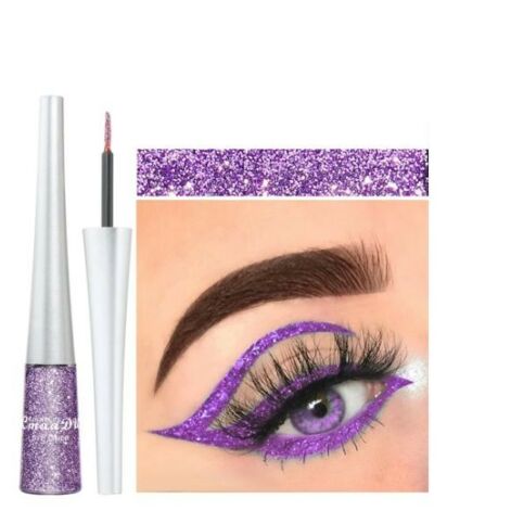 Glitter Liquid Eyeliner, Vedel Silmapliiats Purple