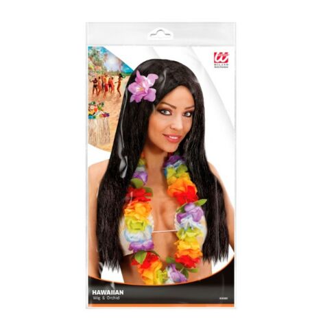 Hawaiian Wig & Orchid, En Peruk