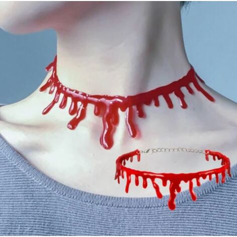 Halloween Themed Blood Simulation Necklace, Halloweeni Teemaline Veresimulatsiooni Kaelakee