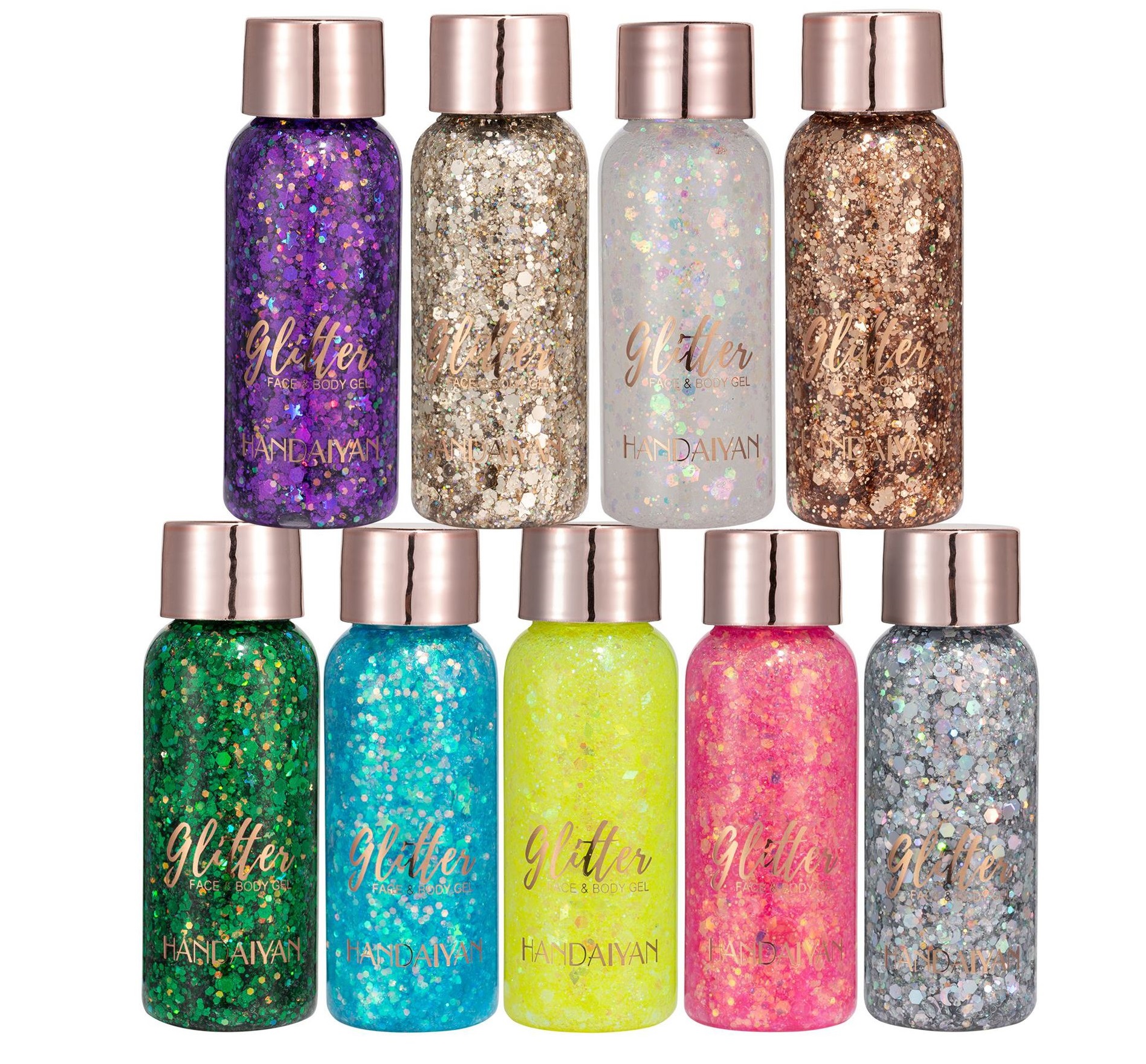 Glitter Gel for Hair and Body, Glitter Geel Juustele Ja Kehale Roosa