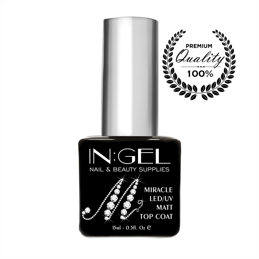 IN:GEL Miracle LED/UV Matt Top Coat pealisgeel